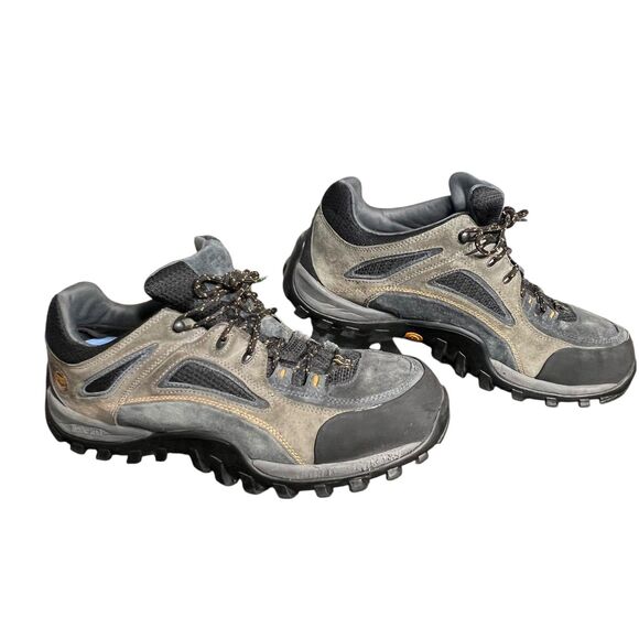 Timberland PRO Series Shoes Mens Size 13W Gray Leather Work EH Hiking Steel Toe - Picture 1 of 15